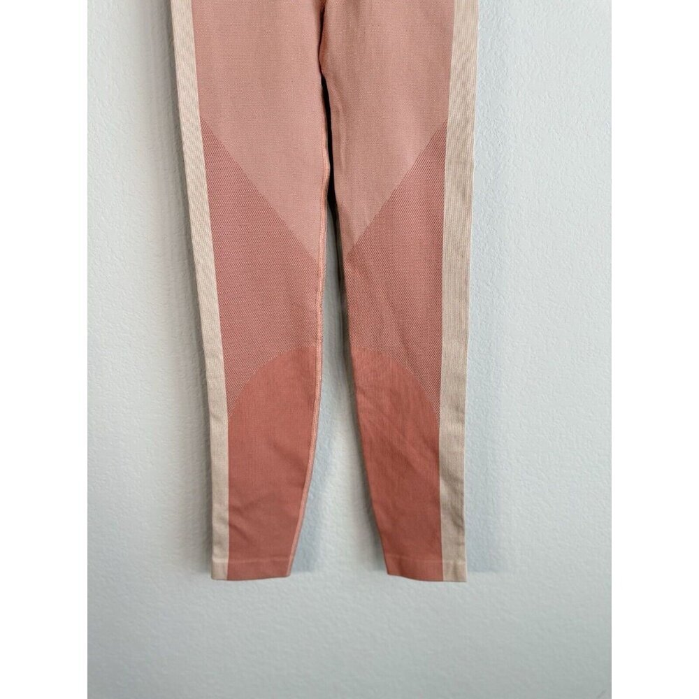 Lululemon Women Leggings Size 2 Ebb to Train Tight High Rise Peach Pink Abstract - Picture 10 of 10